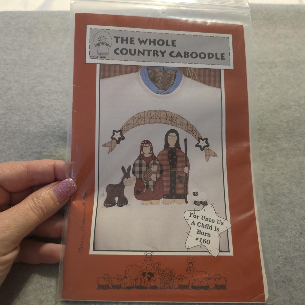 Whole Country Caboodle #160 For Unto Us Nativity Applique Pattern Uncut